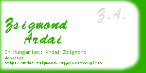 zsigmond ardai business card